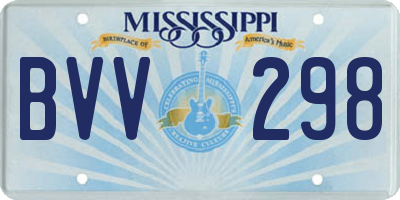 MS license plate BVV298