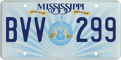 MS license plate BVV299