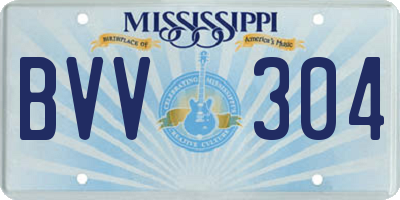 MS license plate BVV304