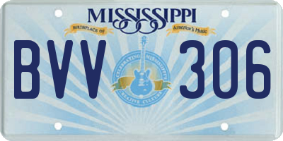 MS license plate BVV306