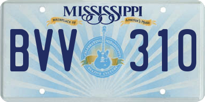 MS license plate BVV310