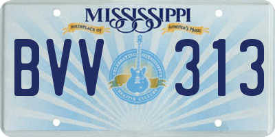 MS license plate BVV313