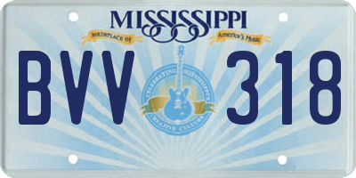 MS license plate BVV318