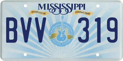 MS license plate BVV319