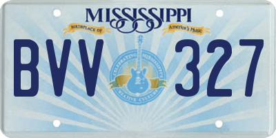 MS license plate BVV327