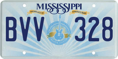 MS license plate BVV328