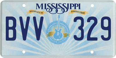 MS license plate BVV329