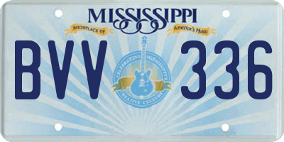 MS license plate BVV336