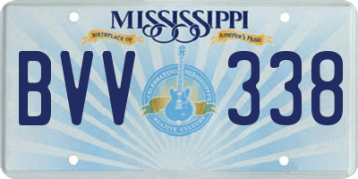 MS license plate BVV338