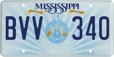 MS license plate BVV340