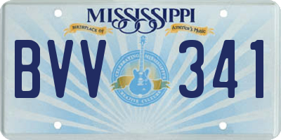 MS license plate BVV341
