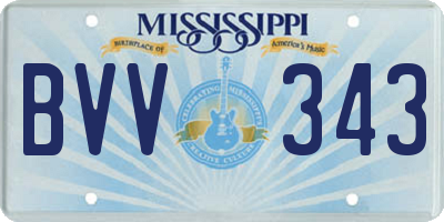 MS license plate BVV343