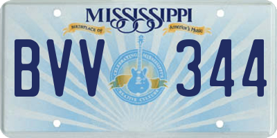 MS license plate BVV344