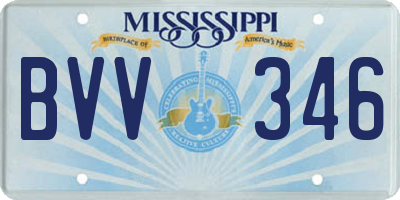 MS license plate BVV346