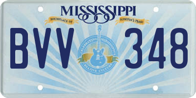MS license plate BVV348