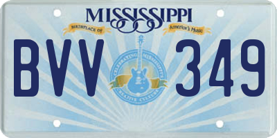 MS license plate BVV349