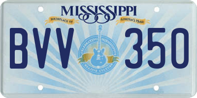MS license plate BVV350