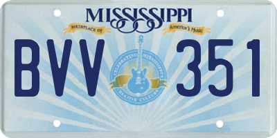 MS license plate BVV351