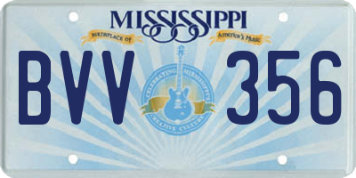 MS license plate BVV356