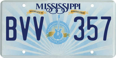MS license plate BVV357