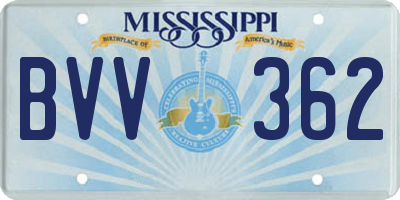MS license plate BVV362