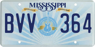 MS license plate BVV364