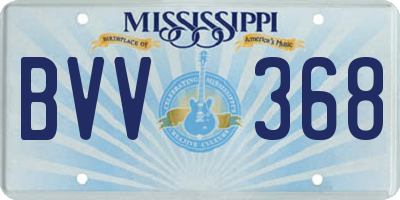 MS license plate BVV368
