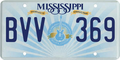 MS license plate BVV369