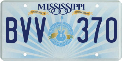 MS license plate BVV370