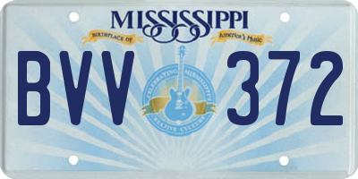 MS license plate BVV372