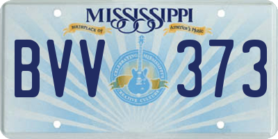 MS license plate BVV373