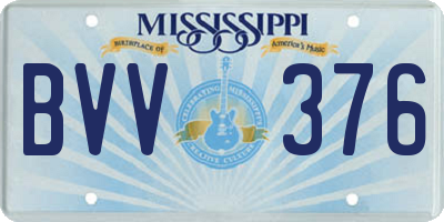 MS license plate BVV376