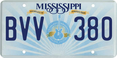 MS license plate BVV380