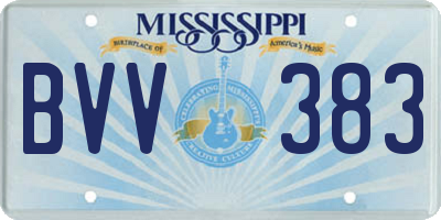MS license plate BVV383