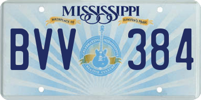 MS license plate BVV384