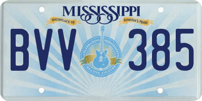 MS license plate BVV385