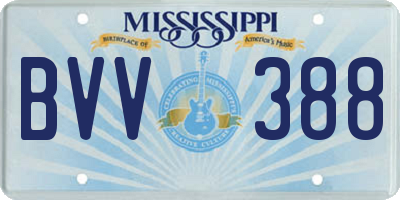 MS license plate BVV388
