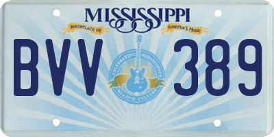 MS license plate BVV389