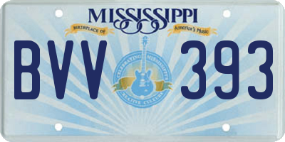 MS license plate BVV393