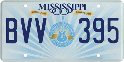MS license plate BVV395