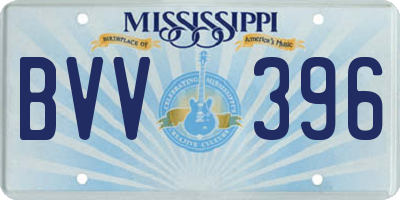 MS license plate BVV396