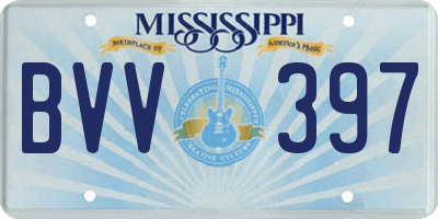 MS license plate BVV397
