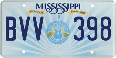 MS license plate BVV398