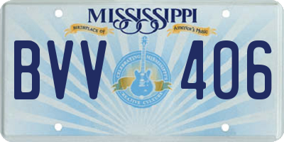 MS license plate BVV406