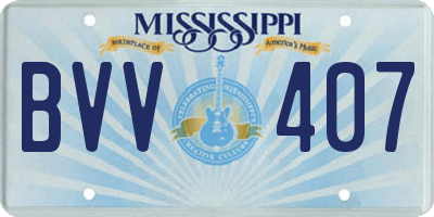 MS license plate BVV407