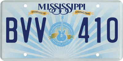 MS license plate BVV410