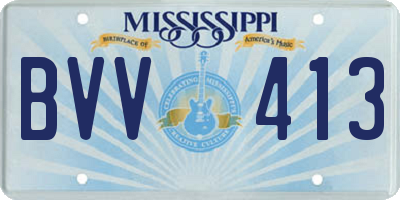 MS license plate BVV413