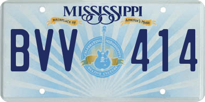 MS license plate BVV414