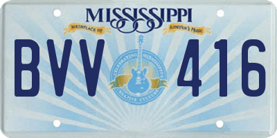MS license plate BVV416