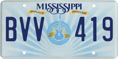 MS license plate BVV419